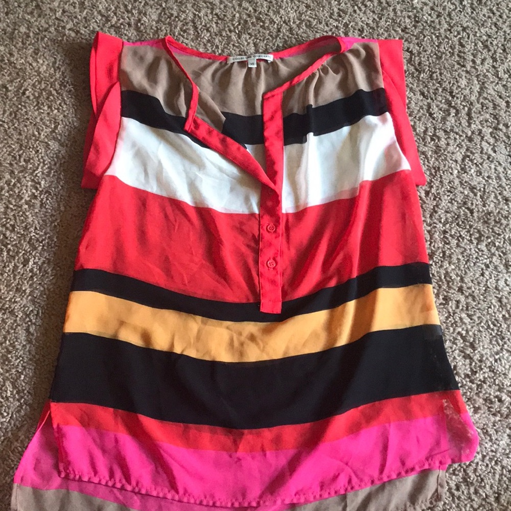 Lightweight Sheer Striped Tunic